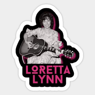 Loretta lynn 1970s retro Sticker